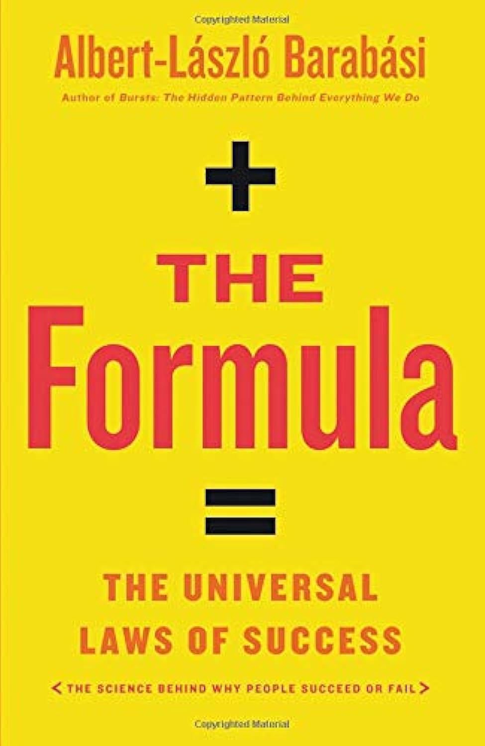 [The Formula Book Cover